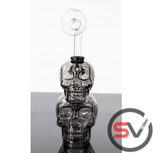 DOUBLE SKULL OIL BURNER 5inch
